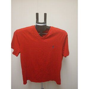 POLO‎ RALPH LAUREN DESIGNER V-NECK TEE T SHIRT Mens Medium  Red
